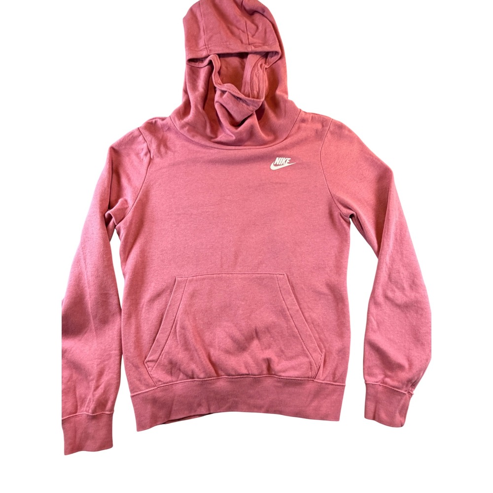 Nike Sportswear Essential Funnel Neck Hoodie Rose Pink XS 1536